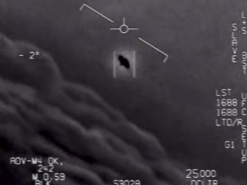 A screen grab from an unclassified video released by the US Department of Defense and taken by Navy pilots that have circulated for years showing interactions with "unidentified aerial phenomena".

This file video grab image obtained April 28, 2020 courtesy of the US Department of Defense shows part of an unclassified video taken by Navy pilots that have circulated for years showing interactions with "unidentified aerial phenomena"