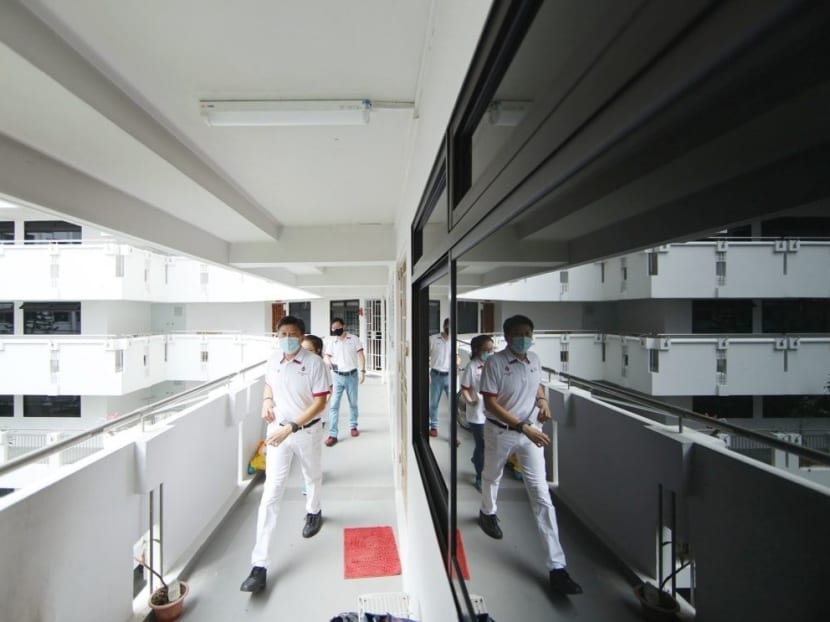 Mr Ng Chee Meng and his team conducting outreach activities in Sengkang GRC.