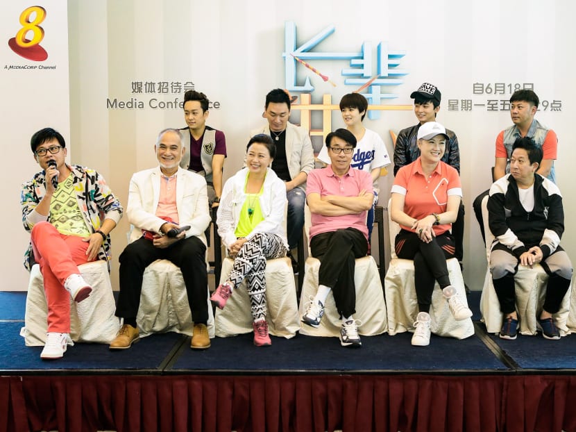 The cast of Channel 8's newest drama Super Senior. Photo: Jason Ho.
