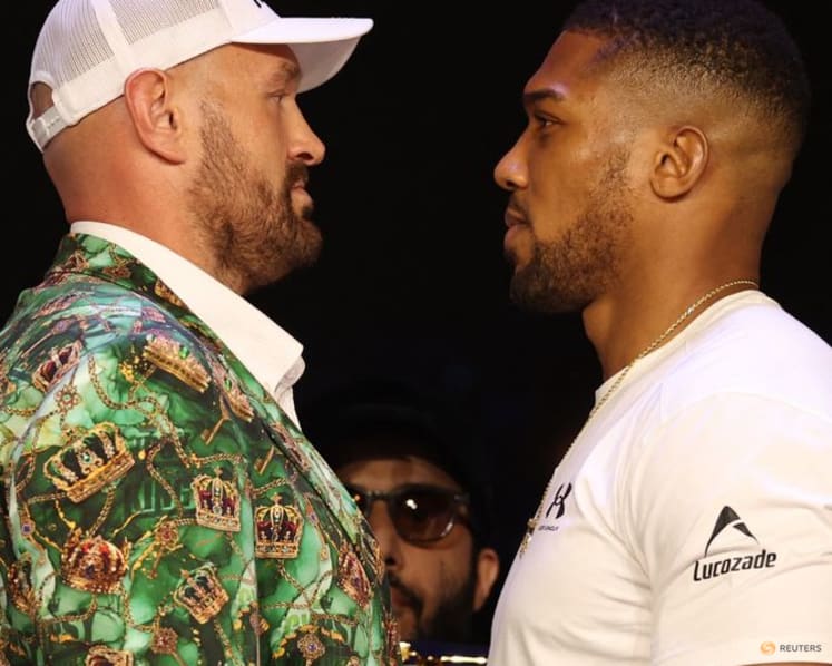 Smiles and respect as Fury and Joshua have first face off ahead of December fight