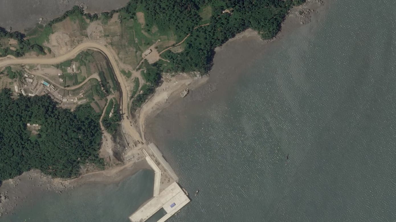 朝鲜建成新海上码头 或用来运送更大型火箭零件