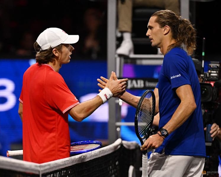 De Minaur stuns Zverev, Tien beats Cobolli as Team World take 5-3 lead in Laver Cup