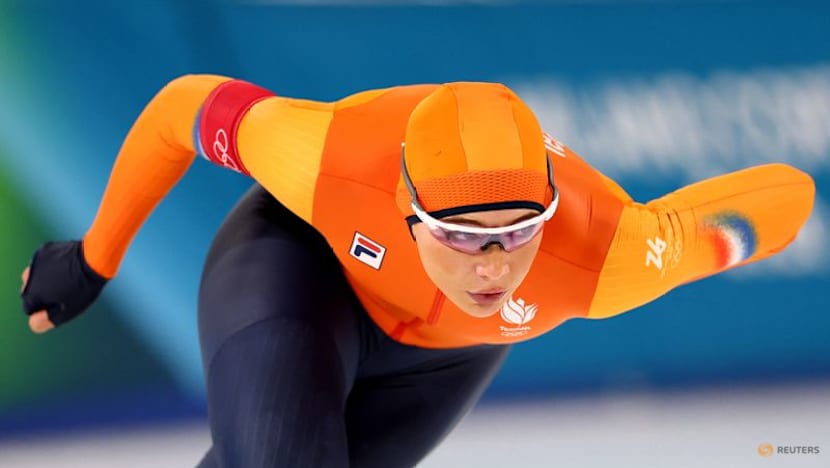 Speed skating-Leerdam wins 1,000m gold in Dutch one-two with Kok at Milano Cortina
