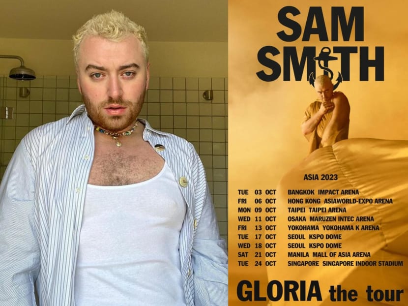 Sam Smith performing at Singapore Indoor Stadium in October, ticket prices starting at S$108