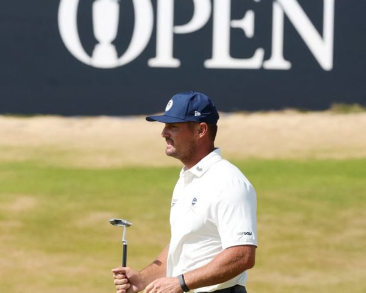 DeChambeau answers Faldo's 'zero clue' jibe with 67 at Birkdale