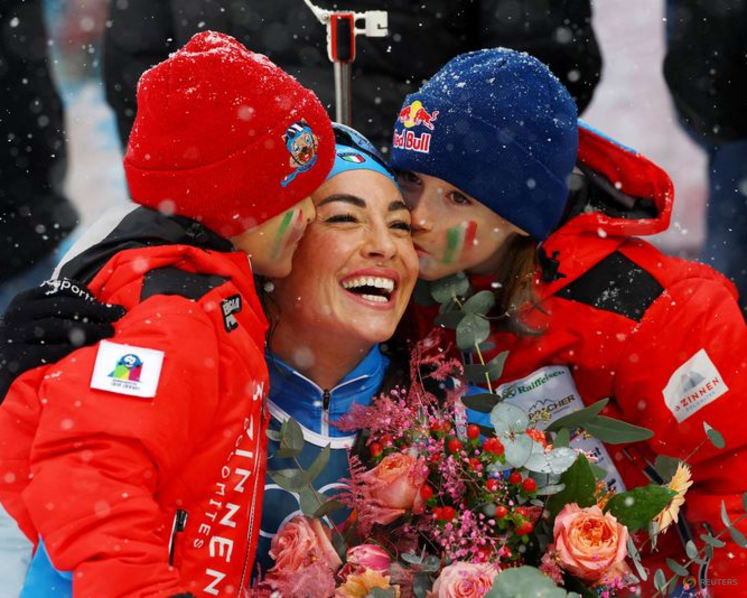 Biathlon-Italy's Wierer brings down curtain on career with last hurrah