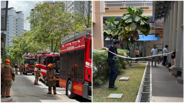 盛港组屋伺服器电池起火 多辆消防车到场灭火