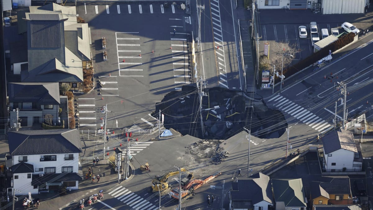 Truck cabin found in Japan sinkhole search for driver