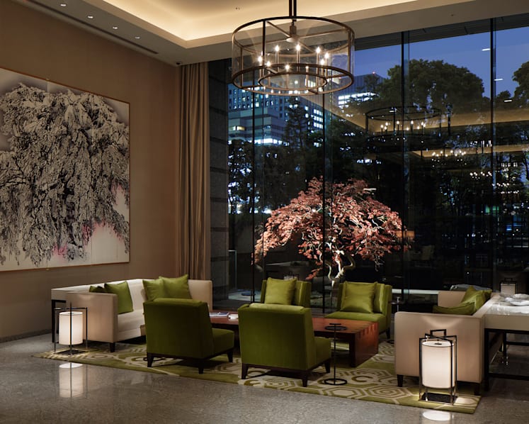 Inside Palace Hotel Tokyo, a historical establishment that dates back to the 1940s