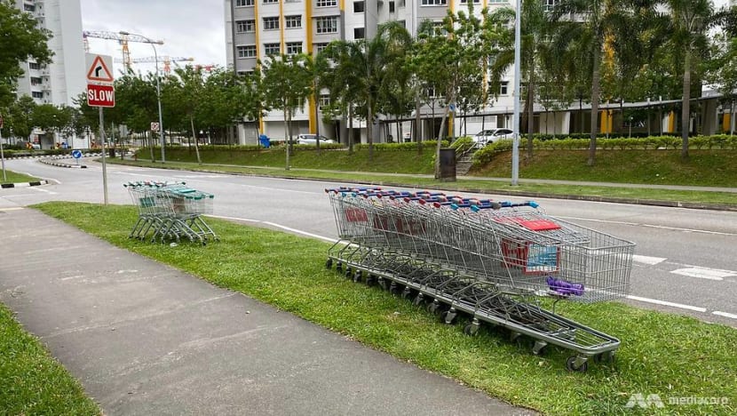 Can the problem of abandoned supermarket trolleys ever be solved in Singapore? Can the problem of abandoned supermarket trolleys ever be solved in Singapore?