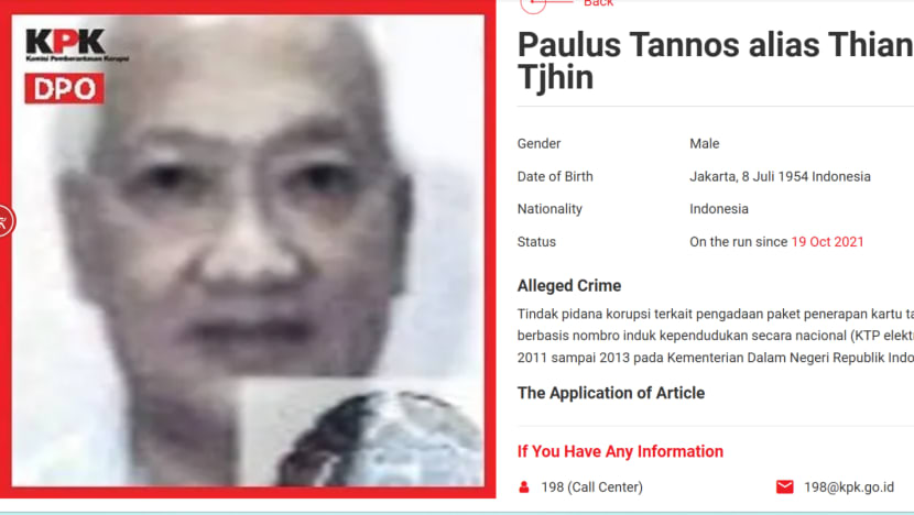 Tentative court hearing dates set for Indonesian fugitive facing extradition from Singapore