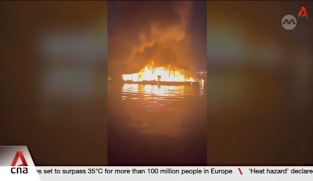 2 fish farms affected by fire off Lorong Halus Jetty 