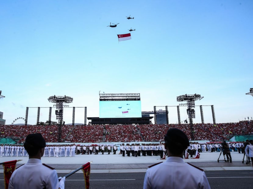'Onward as one': S'pore celebrates 58th birthday back at the Padang, bids farewell to outgoing President Halimah 'Onward as one': S'pore celebrates 58th birthday back at the Padang, bids farewell to outgoing President Halimah