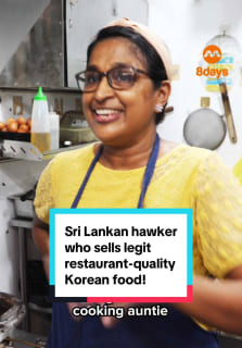 Bubbly hawker Upeka is popular with the Gen Z crowd for her legit Korean food. She learnt to whip up her comforting authentic dishes from her husband, who works as the exec chef at a Korean restaurant! #8dayseat #8dayseathawker #koreanfood #sgtiktok #foryou 