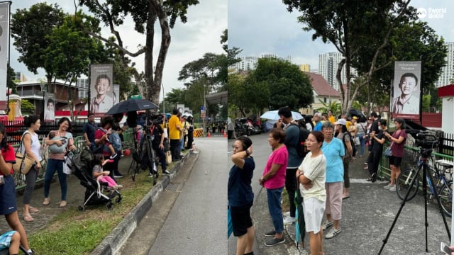 不少公众聚集在圣方济各沙勿略避静中心迎接教宗