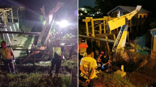 马国怡保小飞机撞甘榜 酿一死一伤