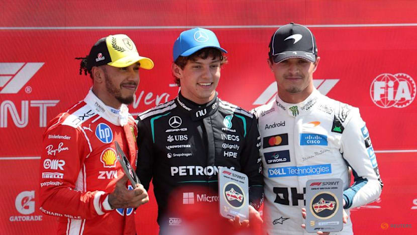 F1 leader Antonelli powers past Hamilton for first sprint win