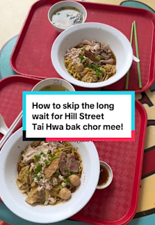 The queue is infamous for Hill Street Tai Hwa bak chor mee, the only Michelin-starred hawker stall in the world. But did you know there’s a sister stall right beside it, run by the owner’s daughter, with a much shorter wait time? We order from both stalls to find out which stall is worth the queue and calories! #8dayseathawker #bakchormee #michelin #tiktoksg