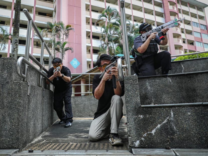 Families and enthusiasts in Singapore switch from foam-dart Nerf guns to gel blasters in outdoor shooting games Families and enthusiasts in Singapore switch from foam-dart Nerf guns to gel blasters in outdoor shooting games