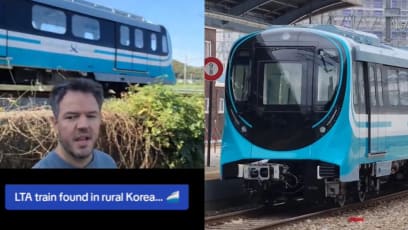 New LTA Train For Jurong Region Line Seen 'Chilling' In Rural Korea