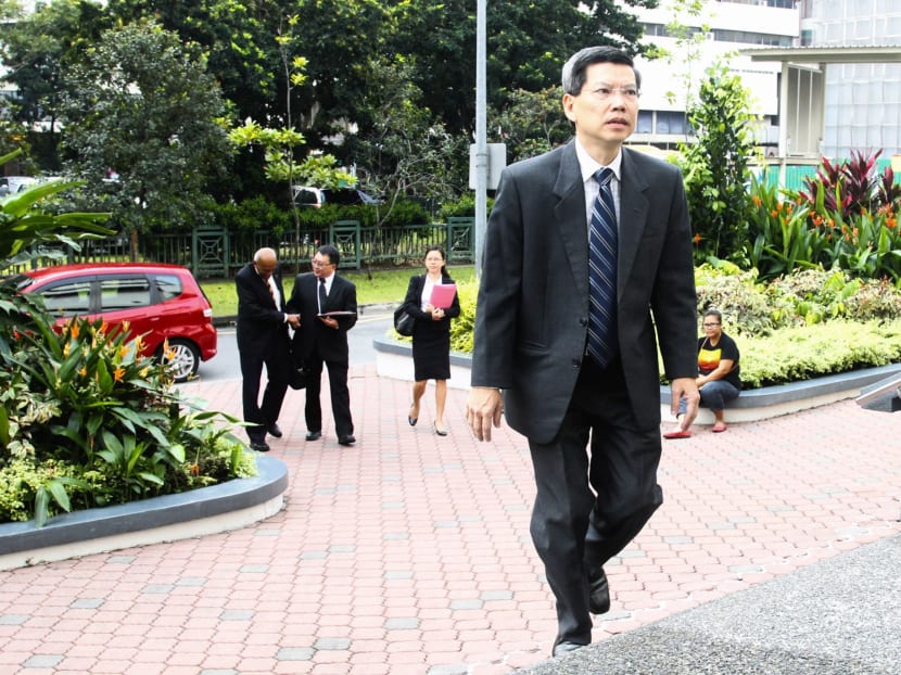Ex-SCDF chief Peter Lim arriving at Court. Photo: Ernest Chua