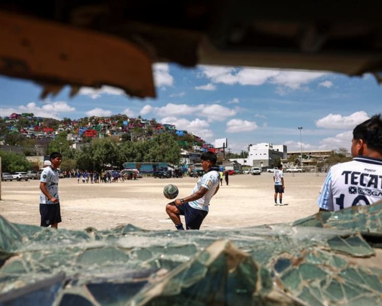 In Mexico, soccer is played wherever space permits