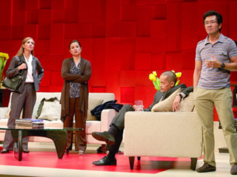 It’s a case of parents behaving badly in God Of Carnage. PHOTO COURTESY SRT