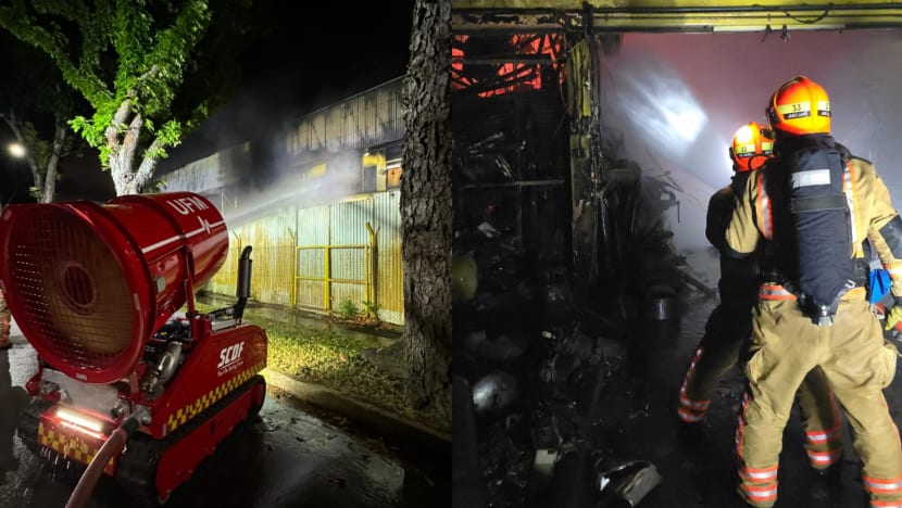 Firefighter and another person taken to hospital after Defu Lane fire; second industrial blaze in a night Firefighter and another person taken to hospital after Defu Lane fire; second industrial blaze in a night