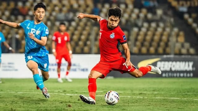 亚洲杯足球外围赛：我国雄狮队客场以2比1战胜印度