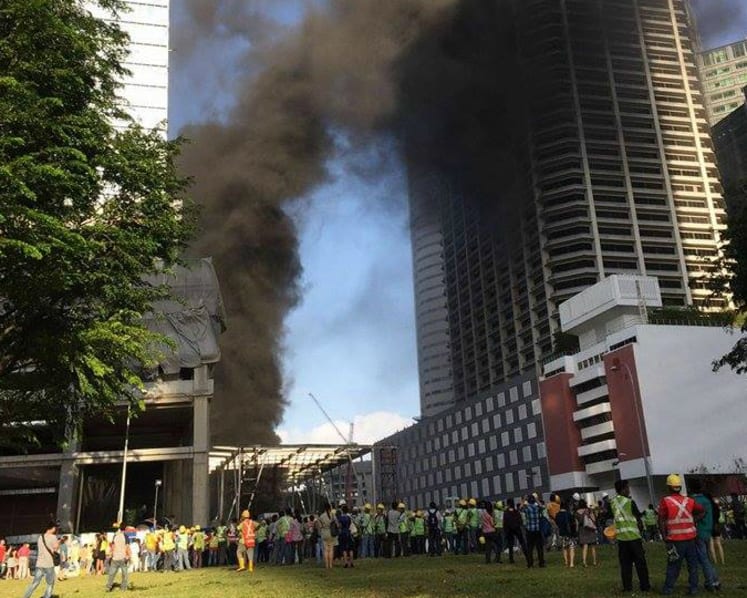 Fire breaks out at Tanjong Pagar Centre construction site