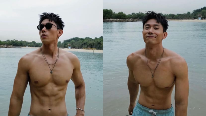 Desmond Tan Shares Shirtless Beach Pics; Showbiz Pals Go "Wah Wah Wah"
