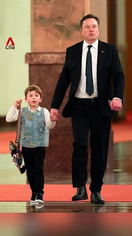 Elon Musk spotted with his son X Æ A-Xii in Beijing