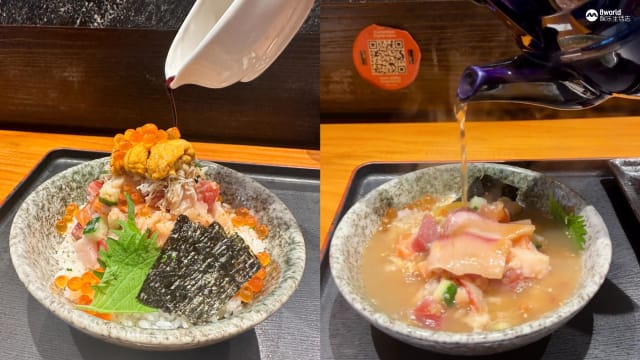 海鲜丼不只一种吃法！东京人气“一丼二食”　 本地能吃到同款