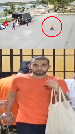 Detainee caught on camera escaping Malaysia prison during transfer