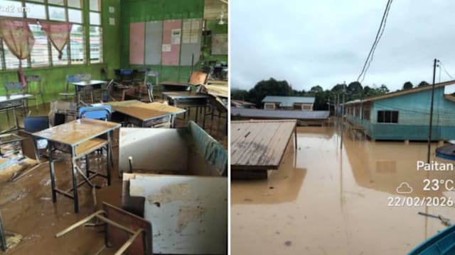 马国沙巴54学校泡水 近6000师生受影响
