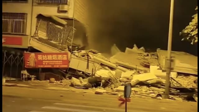中国广西发生5.2级地震 四人送院三人失联