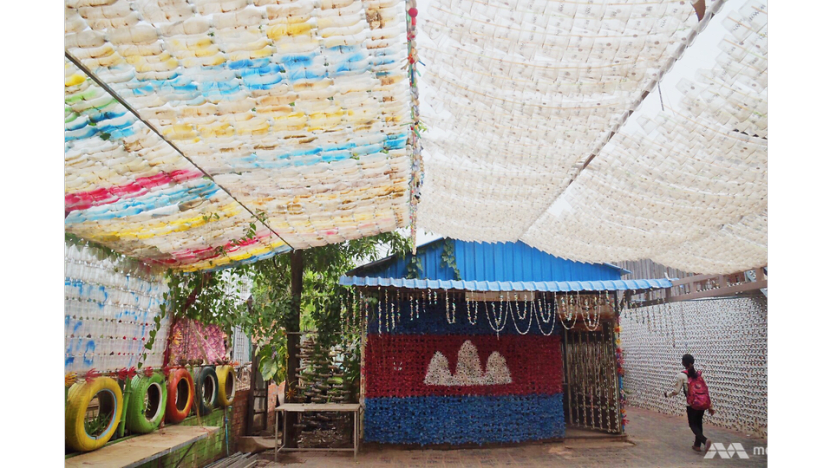 Cambodia’s school made of rubbish encourages green, clean future