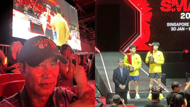 2025年WTT新加坡大满贯　任达华现身乒乓球男双决赛