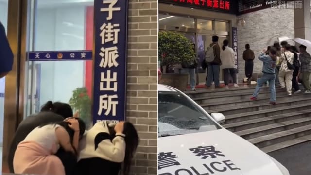 中国年轻人五一连假 到派出所拍照打卡