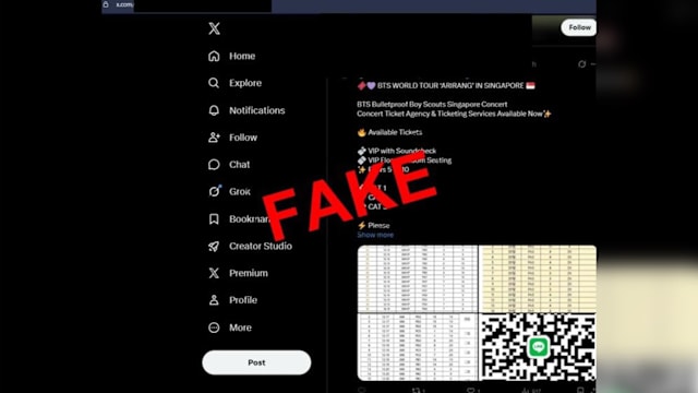 涉BTS演唱会门票骗局频传 本月至少62人被骗近7万元