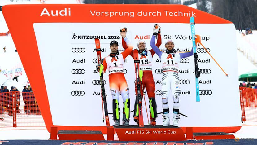 Alpine skiing-Feller a winner on home snow in Kitzbuehel slalom