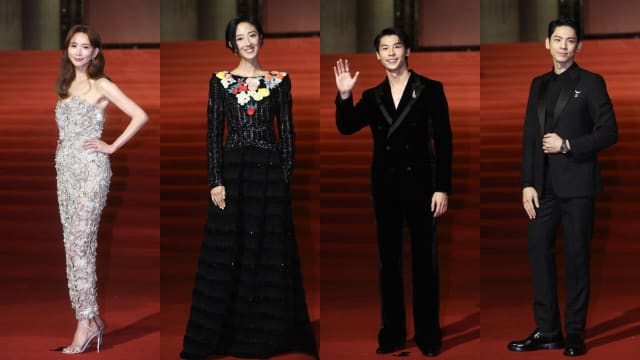 【金马60】林志玲、桂纶镁优雅走红毯　许光汉、林柏宏双帅合体