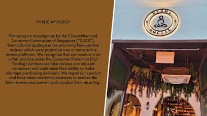 F&B Businesses That Bought Fake Reviews Include Yaowarat Seafood, Burma Social & Torio Japanese Restaurant