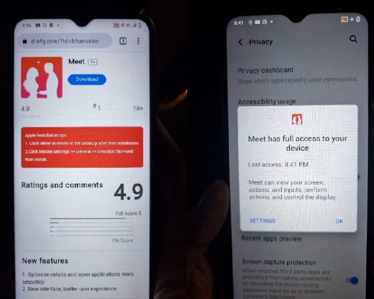 Police warn of new Android app scam targeting users of TikTok, dating platforms