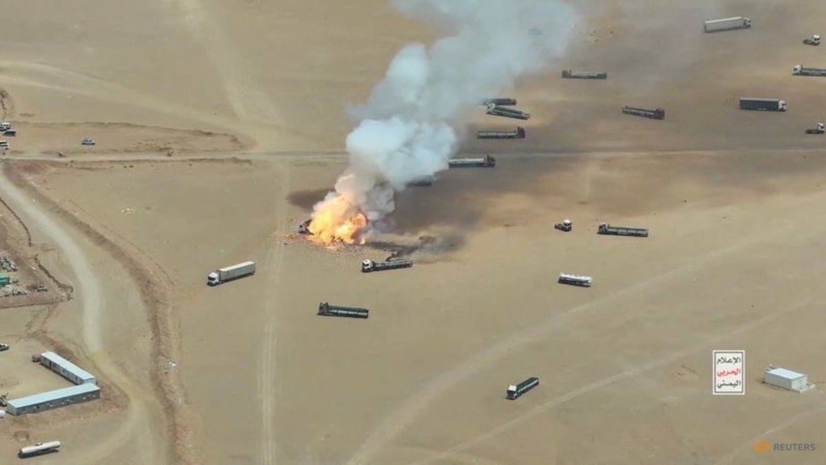 Houthis report Saudi reprisals after oil sites set ablaze in wave of strikes