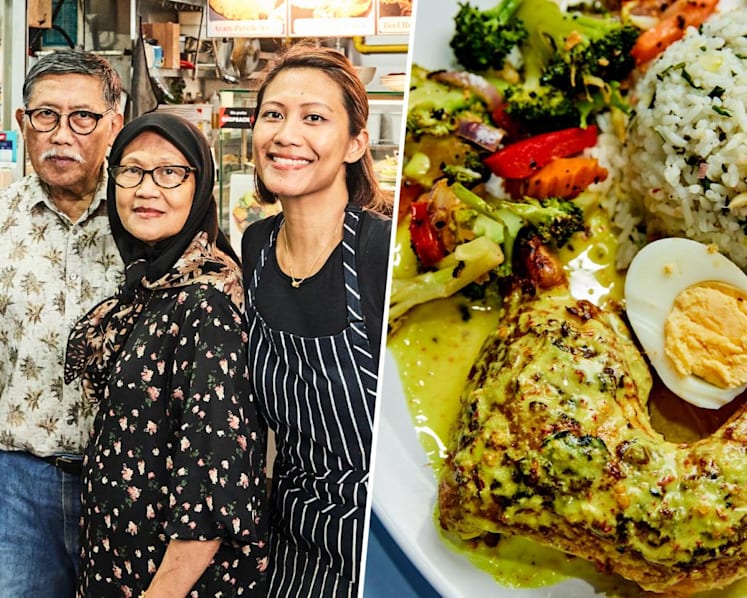 Hard-To-Find Nasi Ulam With Spiced Chicken At Hip Hawker Stall In Amoy St Food Centre