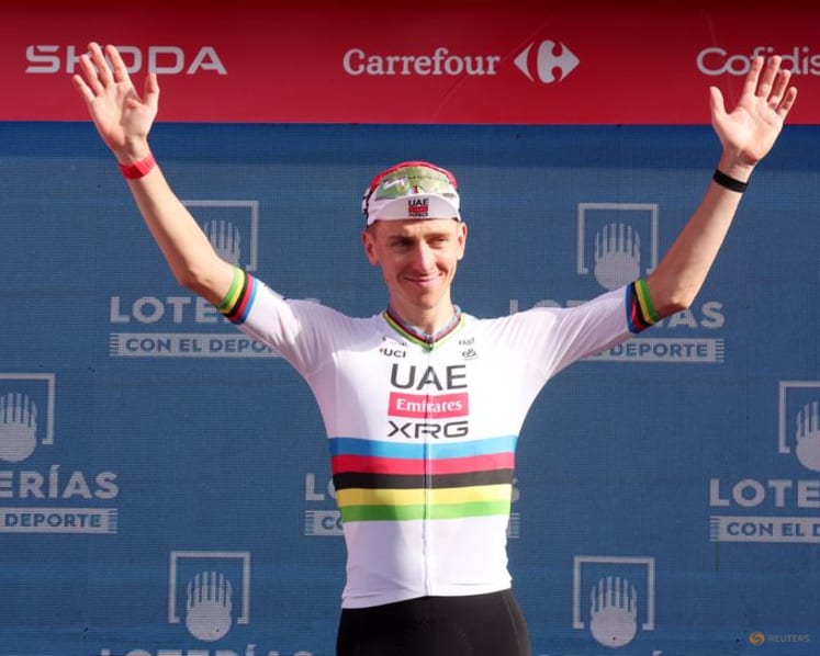 Pogacar sprints past rivals but Mas makes him sweat for Vuelta stage six win