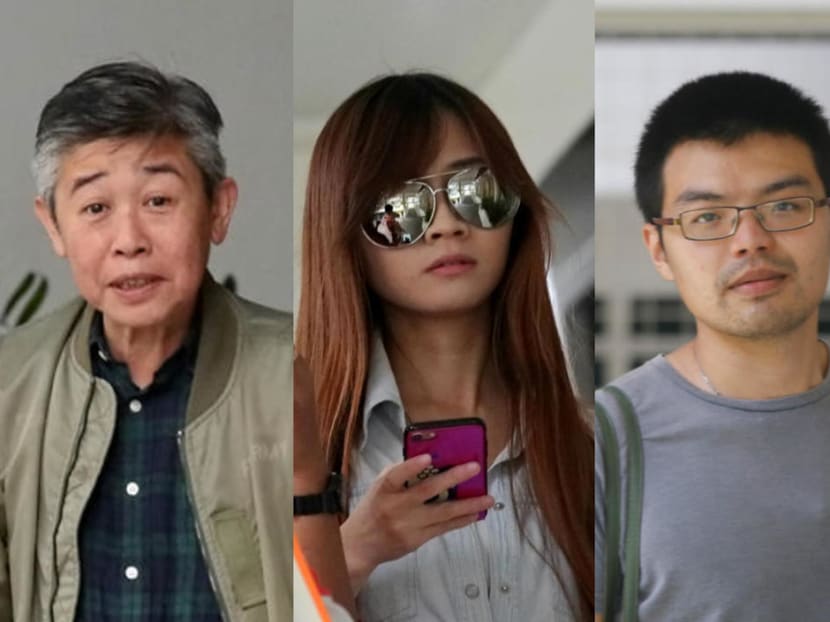 (From left) Poh Yuan Nie, 54, her niece, Fiona Poh Min, 33, and tuition teacher Feng Riwen, 28.