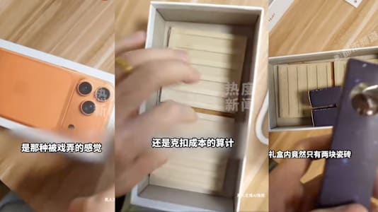 Man Wins iPhone 17 Pro Max At Company Dinner, Unboxes It To Find Ceramic Tiles Instead Of The Phone
