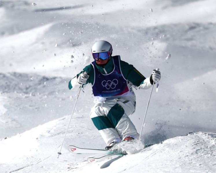 Freestyle skiing-Australian Woods edges Kingsbury on tiebreak to win moguls gold